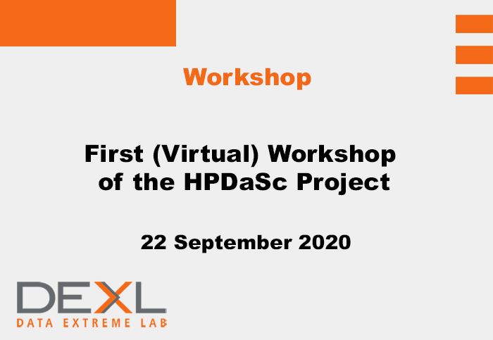 First (Virtual) Workshop of the HPDaSc Project