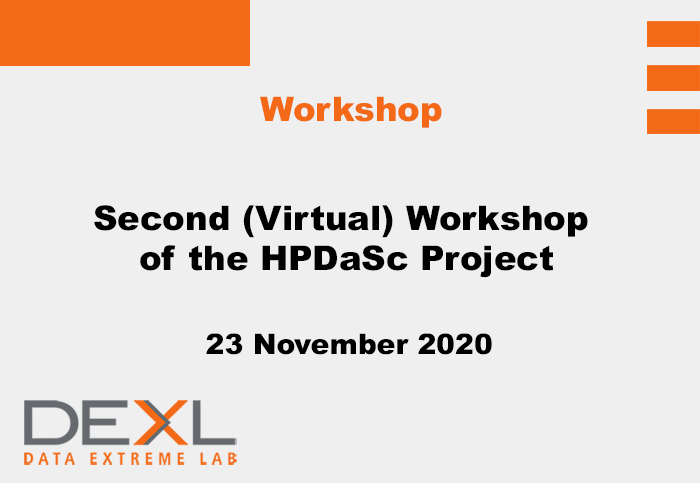 Second (Virtual) Workshop of the HPDaSc Project